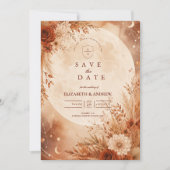Ethereel Boho-herfstbruiloft Save The Date (Voorkant)