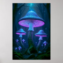 Ethereel Mystiek Woud Bioluminescente Natuur