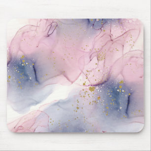 Ethereel Periwinkle Roze & Gouden Inkt Fantasie Gl Muismat