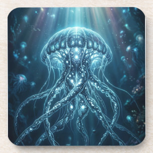 Etherele Bioluminescente Kwallen Gaming Muismat  Bier Onderzetter