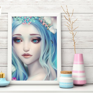Etherele Fantasie Kunst Mooie Fee Verjaardag Poster
