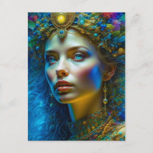 Etherele magische fantasie kunst mooie godin briefkaart