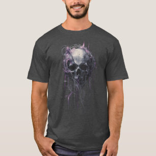 Etherele Schedel Abstract Grunge Donkere Kunst T-S T-shirt