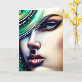 Etherele Sieraadjes met Glitters  Kaart (Gele Bloem)