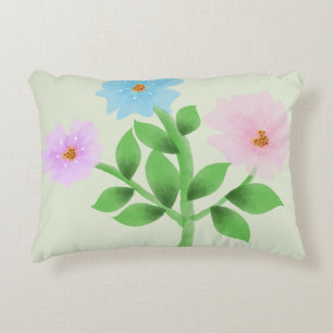 Etherele waterverf boeket wilde bloemen - Pastel F Accent Kussen