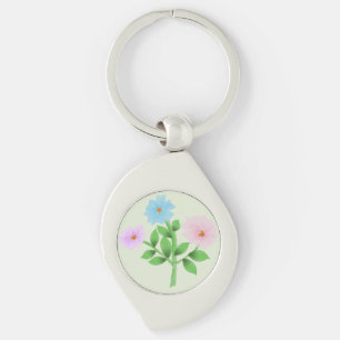 Etherele Waterverf Boeket Wilde Bloemen - Pastel K Sleutelhanger