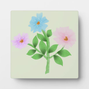 Etherele waterverf boeket wilde bloemen - Pastel r Fotoplaat