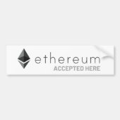 Ethereum accepté ici Sticker Decal (Devant)