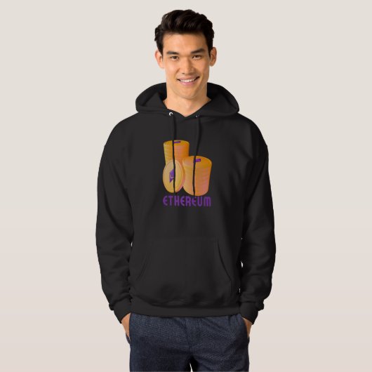 Ethereum Blockchain ETH Cryptocurrency Decentraliz Hoodie (Voorkant volledig)