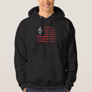 Ethereum Crypto Eth Cryptocurrency Vlag Mannen En Hoodie