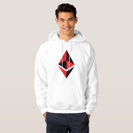 Ethereum ETH Black & Red Logo | Hoodie (Voorkant volledig)