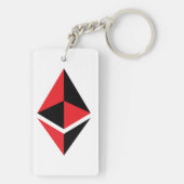 Ethereum ETH Black & Red Logo | Sleutelhanger (achterkant)