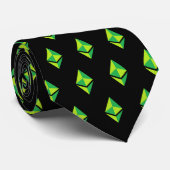 Ethereum ETH Green Logo | Necktie Stropdas (Opgerold)