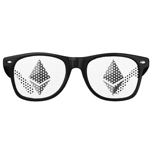 Ethereum Grey Icon Party Retro Lunettes de soleil (Devant)