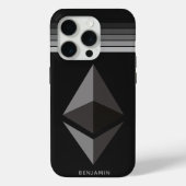 Ethereum Investment Crypto Icon met grijze stripes Case-Mate iPhone Case (Achterkant)