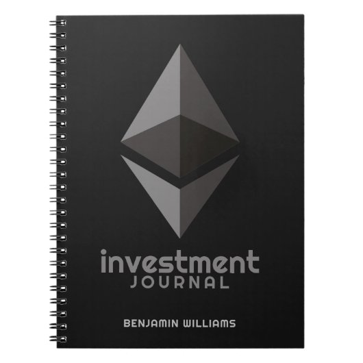 Ethereum Investment Crypto Tracker Seed Phrase Notitieboek (Voorkant)