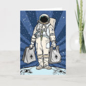 Ethereum naar de maan ETH Space Man Merch Bedankkaart (Voorkant)