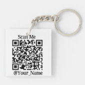 Ethereum naar de maan ETH Space Man Merch - QR-cod Sleutelhanger (Achterkant)