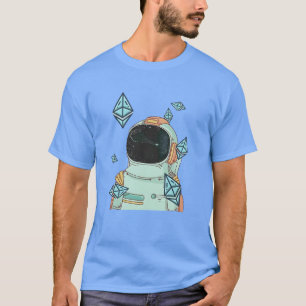 Ethereum naar de maan ETH Space Man Merch T-shirt