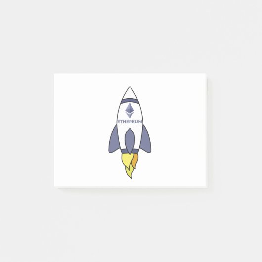 Ethereum naar de motorraket post-it® notes (Voorkant)