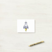 Ethereum naar de motorraket post-it® notes (Op bureau)