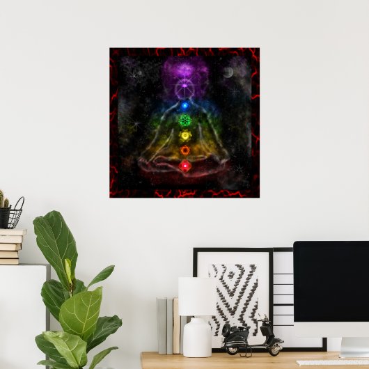 ETHERIC AURA CHAKRA POSTER (Thuiskantoor)