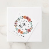 Etherisch, bedoeld om bij te zijn, Blush Peach Flo Bedankjes Labels (In situ)