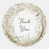 etherisch betoverd bos ronde sticker (Voorkant)