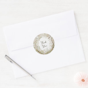 etherisch betoverd bos ronde sticker