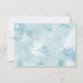 Etherisch blauw en goud RSVP Kaartje (Achterkant)