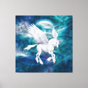 Etherisch Eenhoorn Verpakt Canvas Pegasus