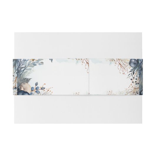 etherisch gevoelig Waterverf sereen gebladerte Uitnodigingen Wikkel (Achterkant Voorbeeld)