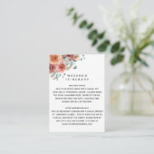 Etherisch in Blush Peach trouwroute, details Informatiekaartje (Staand voorkant)