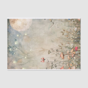 Etherisch maanlicht in de Fairy Garden Decoupage Tissuepapier