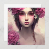 Etherisch meisje met roze sproeten (Voorkant / Achterkant)