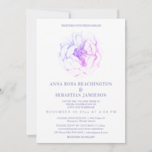 *~* etherisch ROOS Ombre Floral AR8 RSVP Huwelijk  Kaart