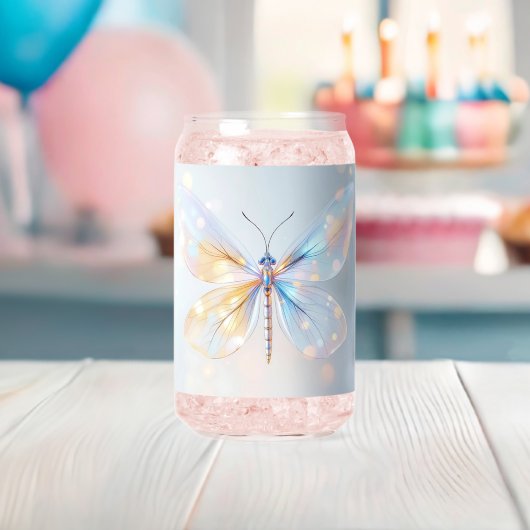 ETHERISCH TRANSPARANT Vleugelontwerp: Delicate Fan Blikvorm Glas (Insitu (Baby Shower))