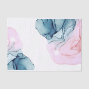 Etherisch Turquoise & Roze Inktachtige Glamour Ele Tissuepapier