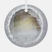 Etherische 3D-look winterscène Glas Ornament (Voorkant)