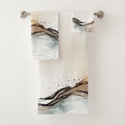 Etherische Abstracte Waterverf Bad Handdoek (Insitu)