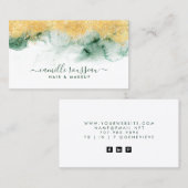 etherische Abstracte Waterverf glitter Visitekaartje (Voorkant / Achterkant)