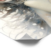 Etherische Abstracte Waterverf Line Art Poster - I (Hoek)