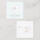 Etherische aroma's vierkante visitekaartje (Voorkant / Achterkant)