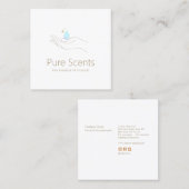 Etherische aroma's vierkante visitekaartje (Voorkant / Achterkant)