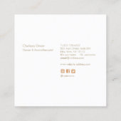 Etherische aroma's vierkante visitekaartje (Achterkant)