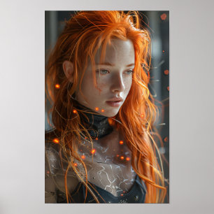 ETHERISCHE Battle Action Pose Mid-Journey Mode De Poster