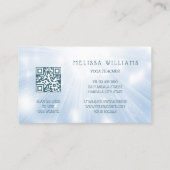 etherische blauwe mandala visitekaartje (Achterkant)