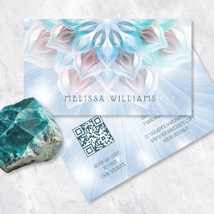 etherische blauwe mandala visitekaartje