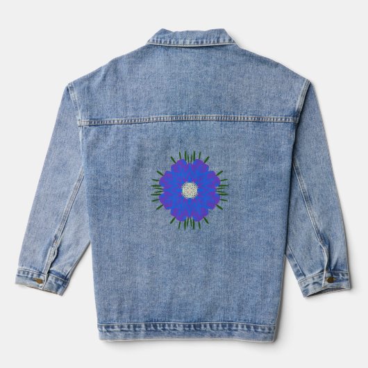 Etherische Bloem Denim Jas Jacket (Achterkant)