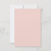Etherische Blush Peach Bloemig met/zonder maaltijd RSVP Kaartje (Achterkant)